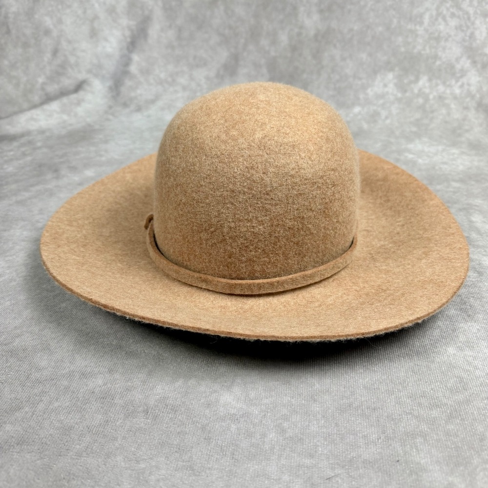 BOHO Women's 100% Wool Floppy Hat Brown Beige Made in Italy Size OS